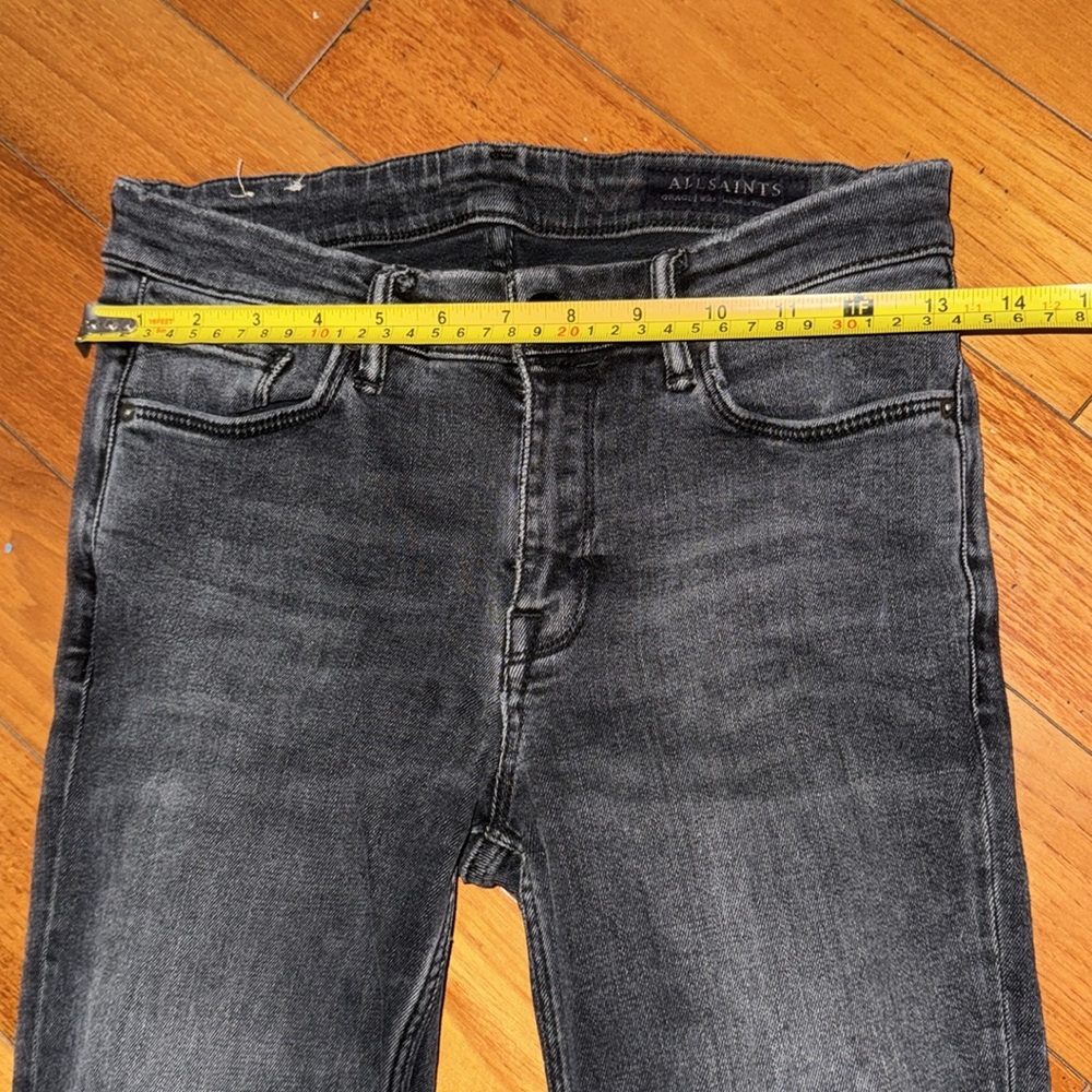 Women's Black Jeans All Saint allsaint grace size 28 skinny raw hem - Picture 4 of 7